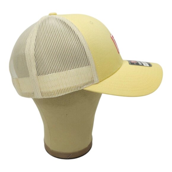 Richardson Mesh Snapback Cap Rubber Patch Logo Low Pro Trucker Baseball Hat - Picture 11 of 13